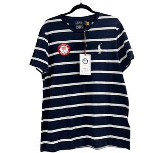 Ralph Lauren Men's Team USA 2020 Paralympics Striped Tee Size L